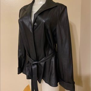 Lafayette 148 New York leather coat